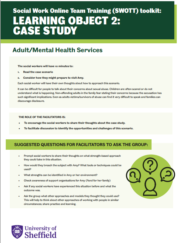 Adult Disclosure of CSA Facilitator Notes – Adults