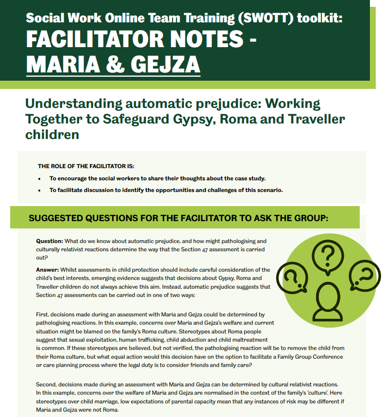 Working Together to safeguard Gypsy, Roma and Traveller children Facilitator notes
