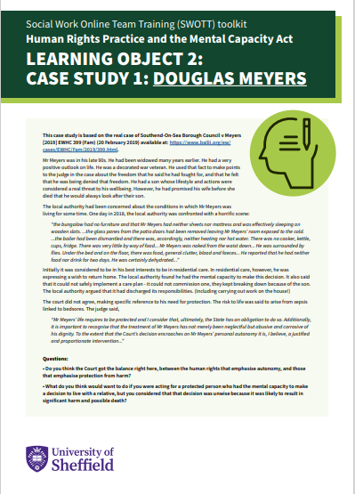 Human Rights practice Case study 1 – Douglas Meyers