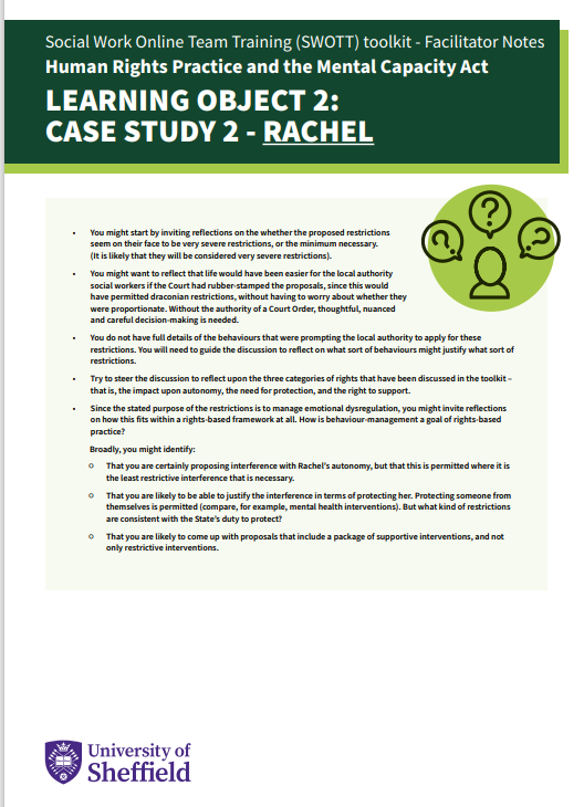 Human Rights practice Case study 2 – Facilitator Notes