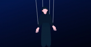 graphic of Child with puppet strings